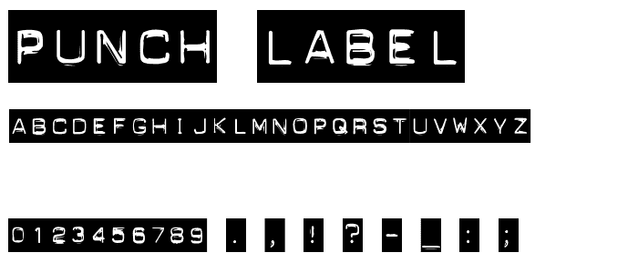 Punch Label font